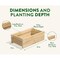 Outdoor Gardening Rectangular Cedar Wood Raised Planter Box for Flowers Herbs or Vegetables